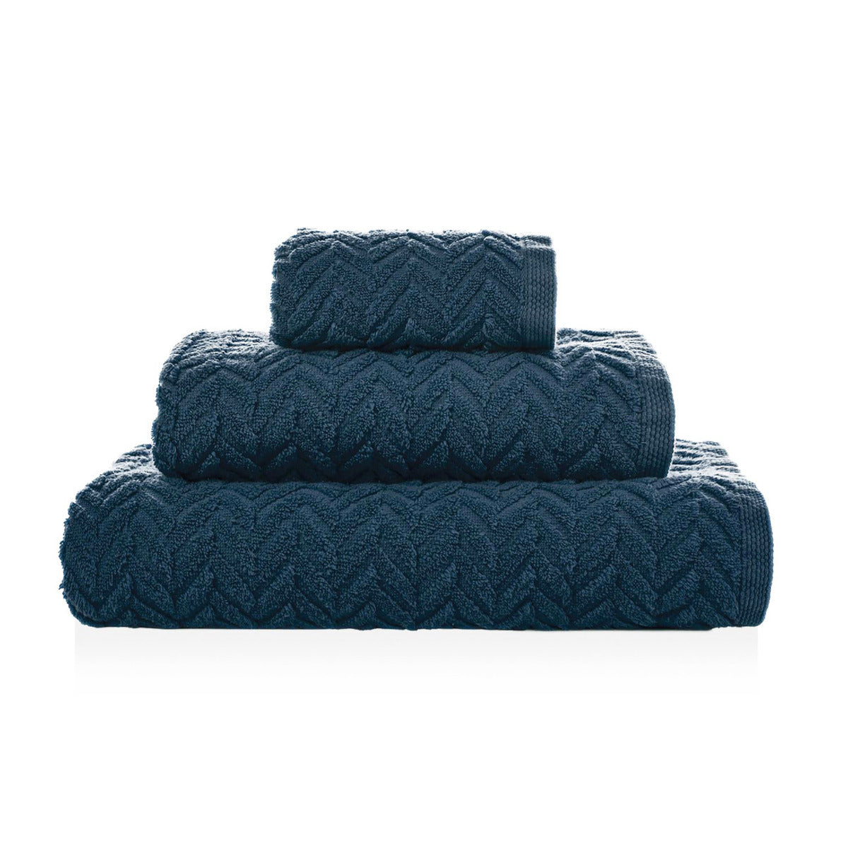 Frotē dvielis CHEVRON, 100% kokvilna, zero twist, 500g/kvm, dark denim, tumši zils