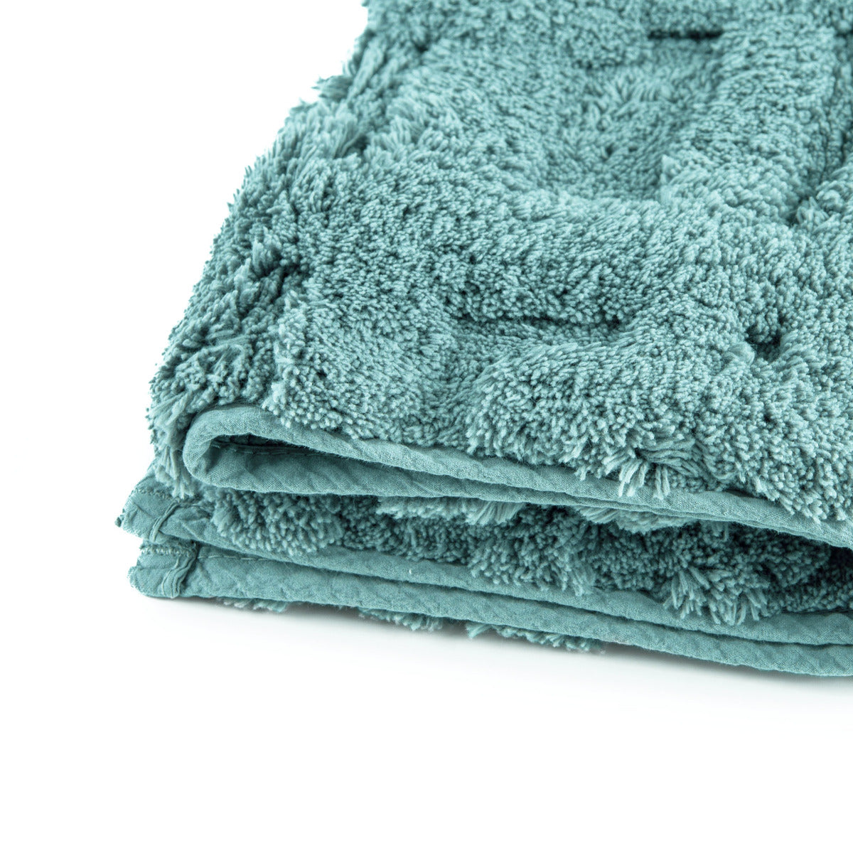 biezs frotē vannas paklājs GAUFRE, ar struktūru, 100% organic cotton, baltic, gaiši zils, detaļas