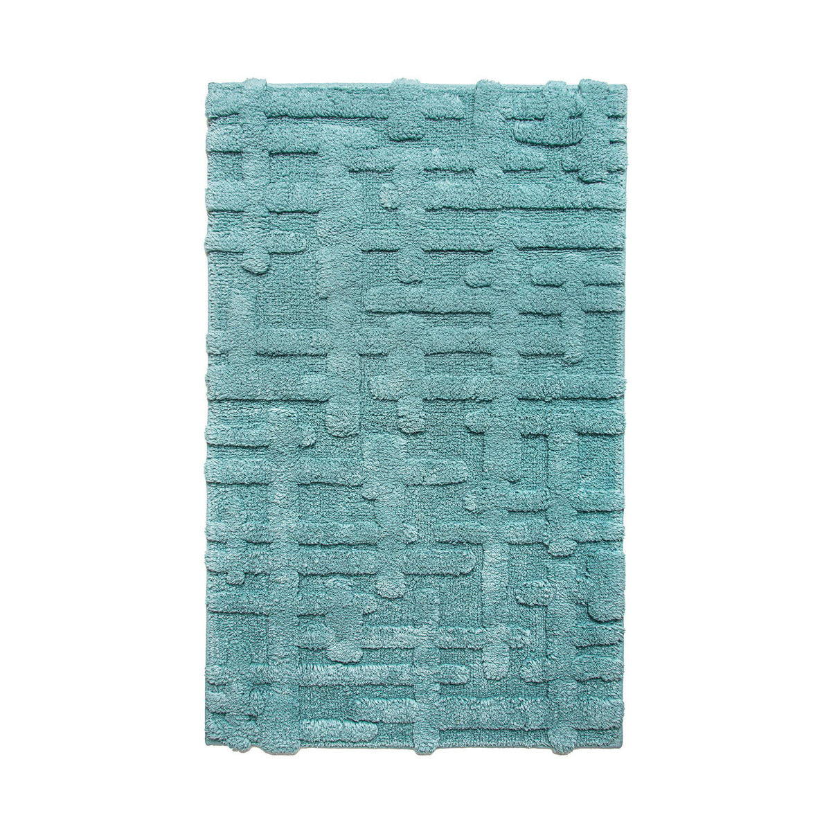 biezs frotē vannas paklājs GAUFRE, ar struktūru, 100% organic cotton, baltic, gaiši zils