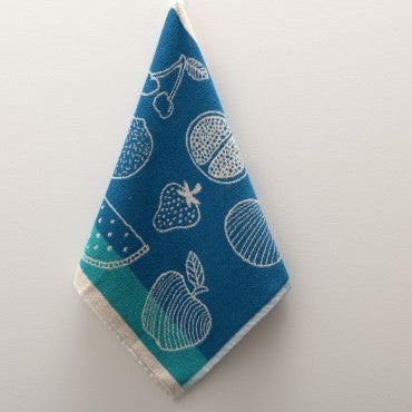 Virtuves dvielis VEG, 100% kokvilna, 400 g/kvm, frotē audums, 50x50 roku dvielis, zils