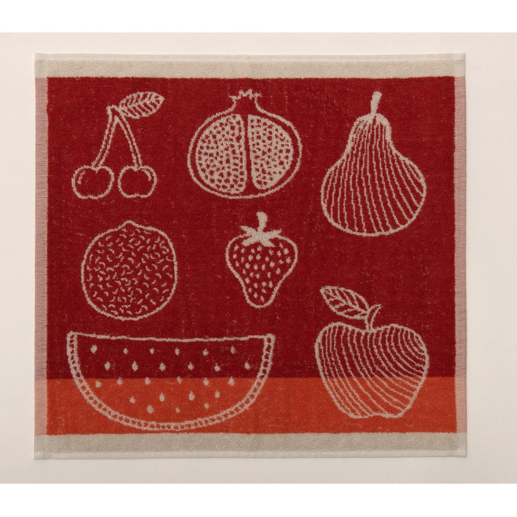 Virtuves dvielis VEG, 100% kokvilna, 400 g/kvm, frotē audums, 50x50 roku dvielis, terrakota