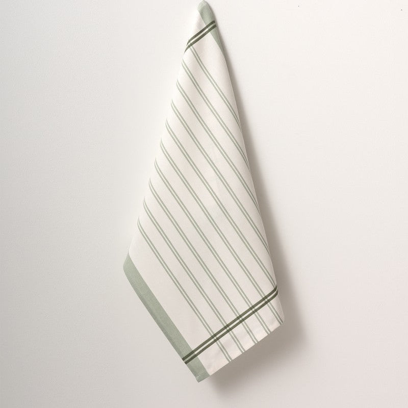 Virtuves dvieļi BLISS, 100% kokvilna, 260 g/kvm, 50x70 trauku dvielis, balts ar zaļām svitrām