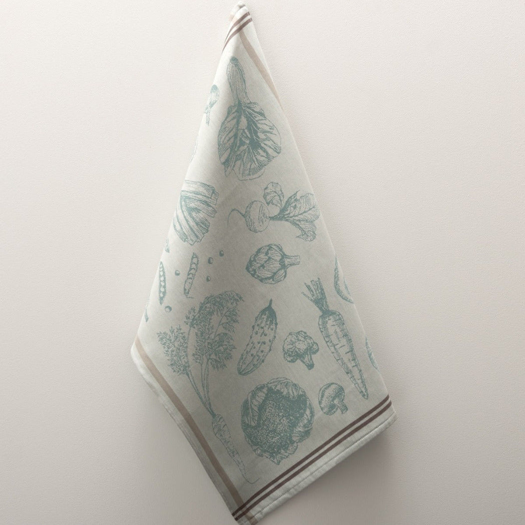 Virtuves dvielis VEG, 100% kokvilna, 400 g/kvm, frotē audums, 50x50 roku dvielis, zils