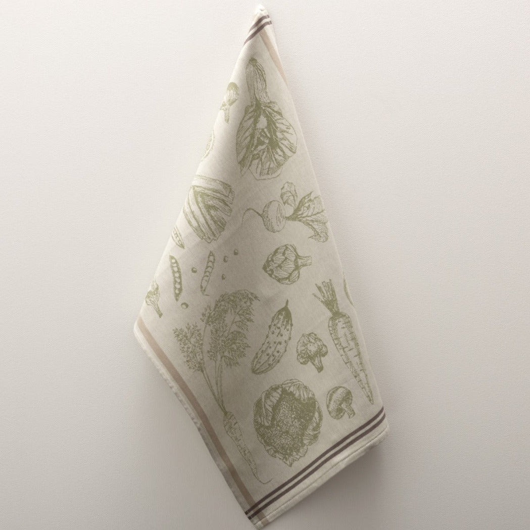 Virtuves dvielis VEG, 100% kokvilna, 400 g/kvm, frotē audums, 50x50 roku dvielis, zaļš