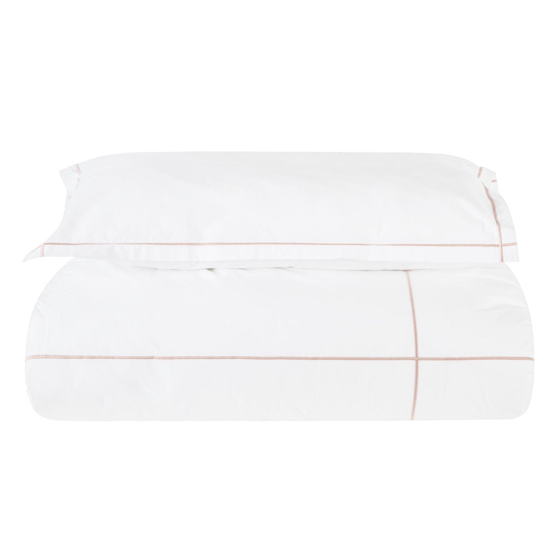 gultas veļa CLASSIC HOTEL, 100% kokvilna, 200TC perkals, balts ar bēšo