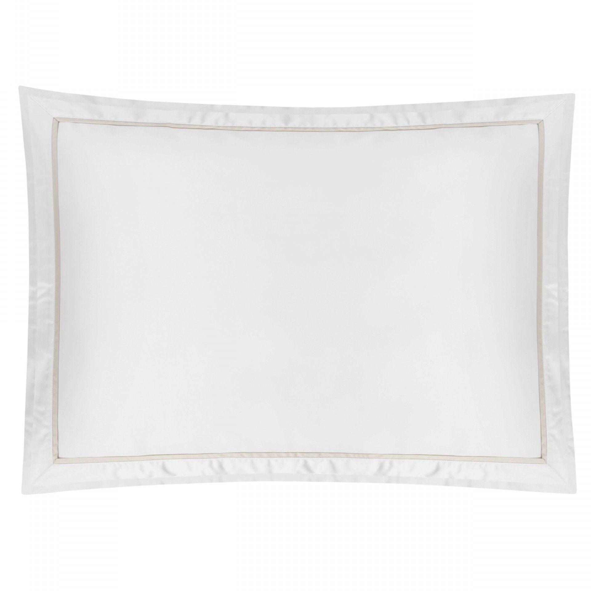 Spilvendrāna oxford ESTATE, 100% kokvilna, 500TC satīns,balta ar bēšo