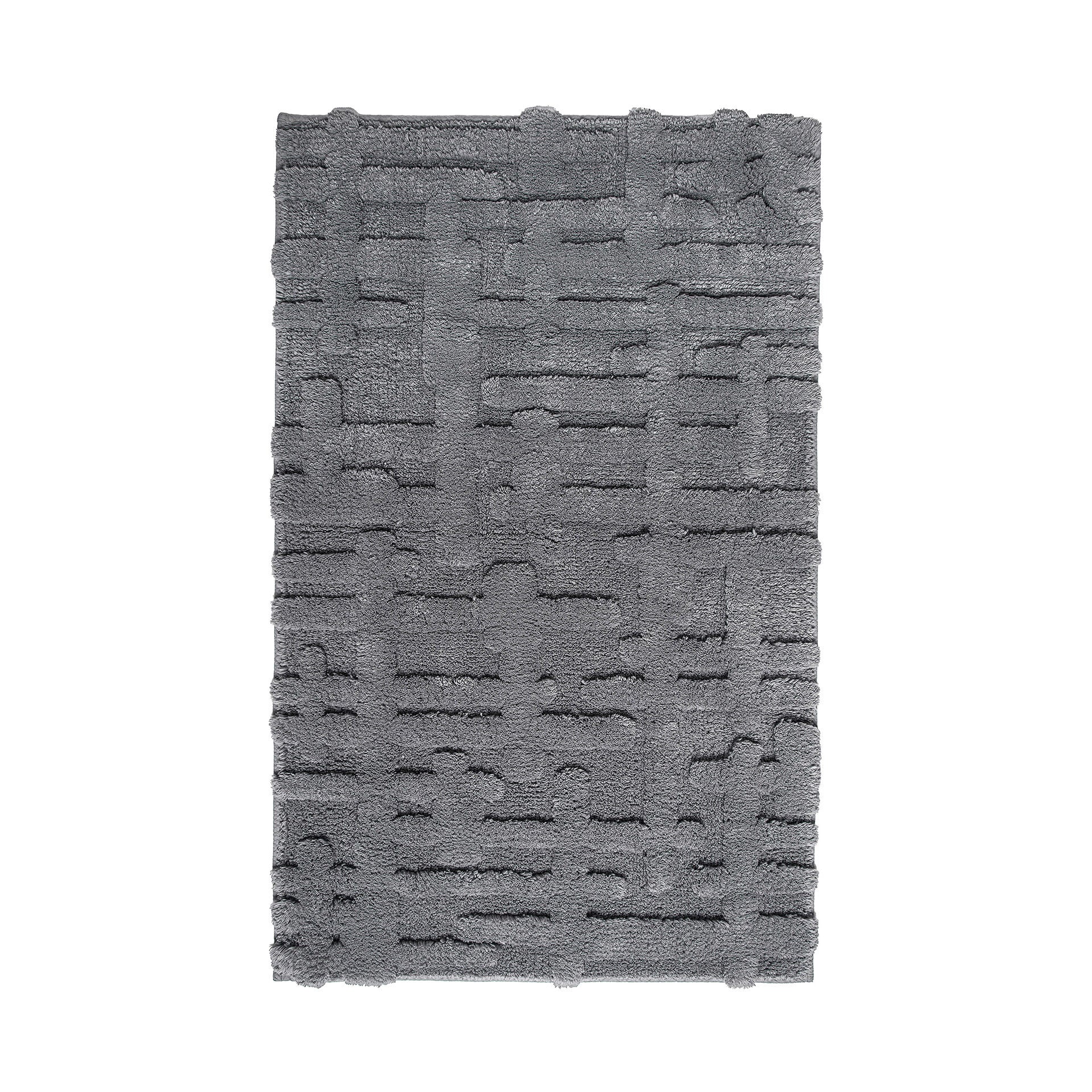 biezs frotē vannas paklājs GAUFRE, ar struktūru, 100% organic cotton, magnetic grey, tumši pelēks