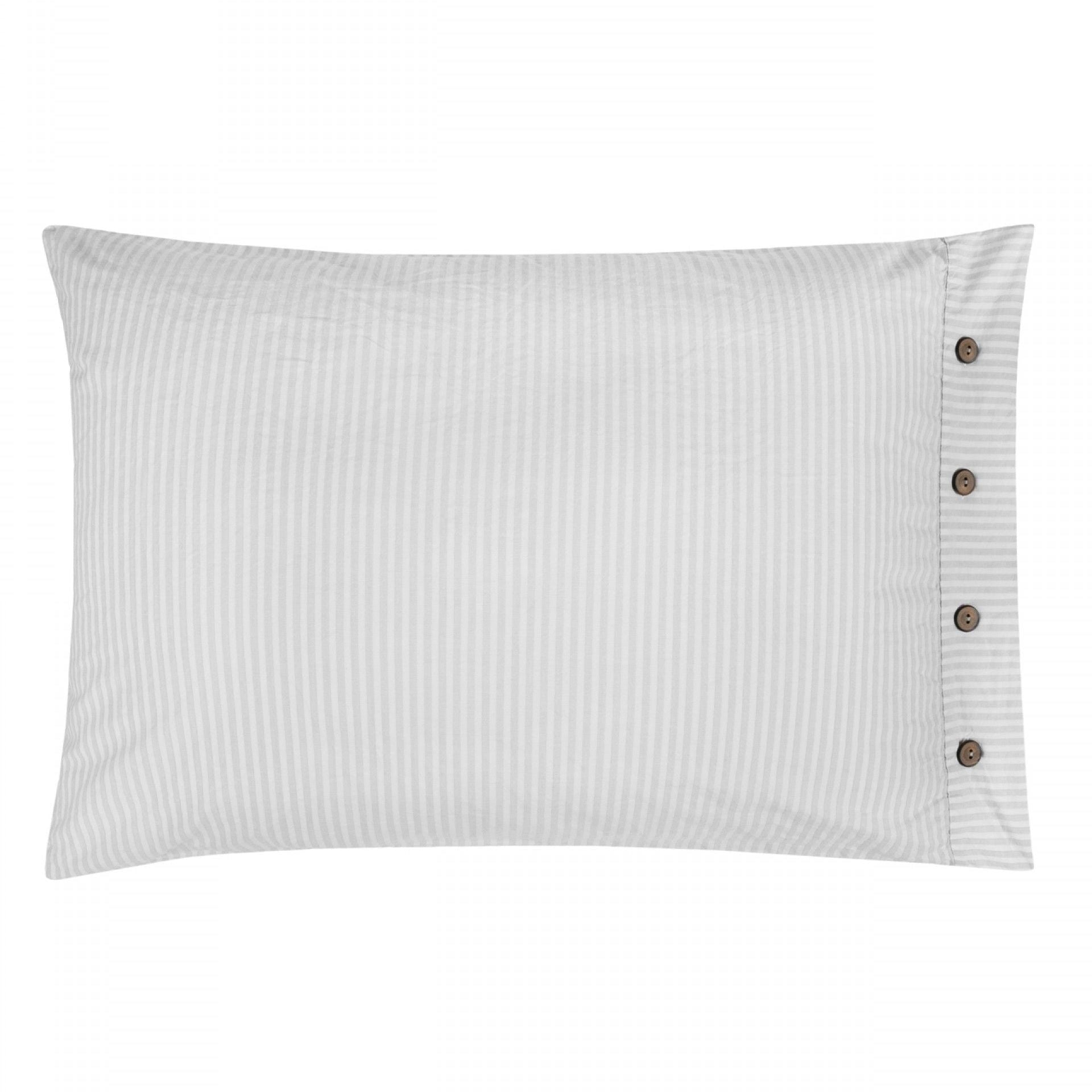 spilvendrāna ar pogām MARIS, 100% kokvilna, bēšīgās un baltās strīpas