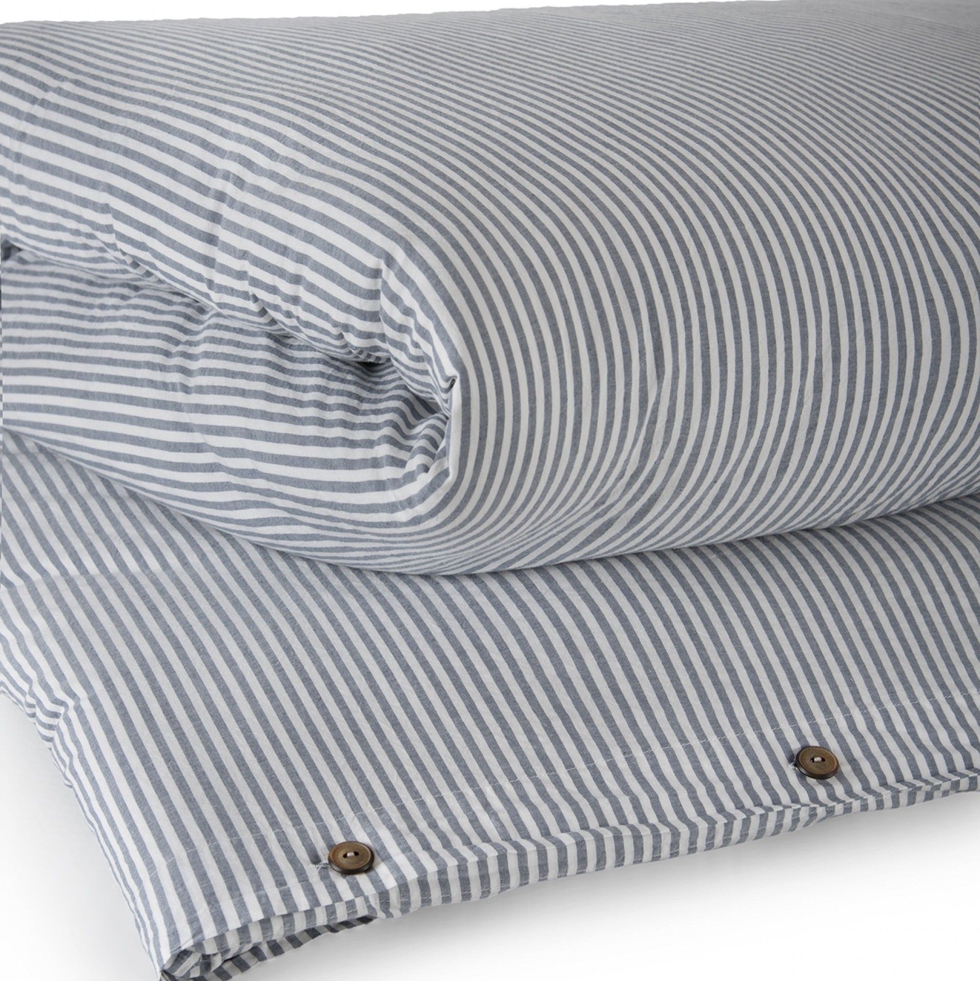 gultas veļa MARIS, 100% kokvilna, zilas un baltās strīpas