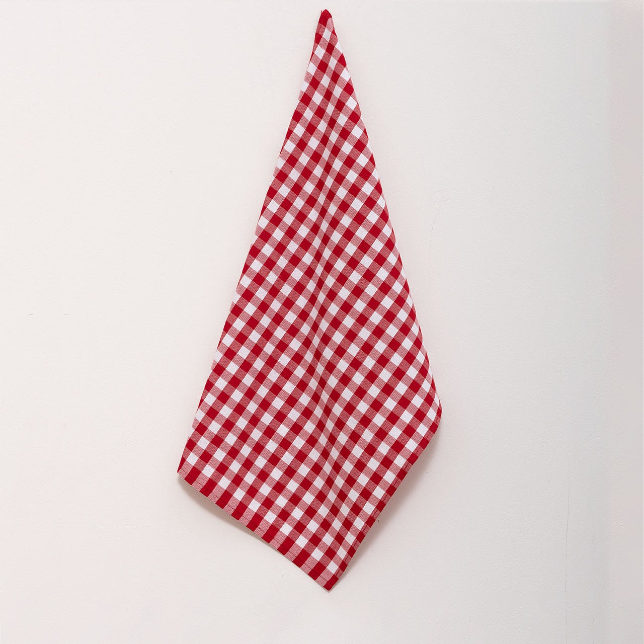 Virtuves dvieļis PURE SQUARES, 100% kokvilna, trauku dvielis 50x70, 160 g/kvm, rūtiņu, balts-sarkans