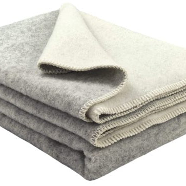 Vilnas sega SELVA, 150x200, 100% vilna, 450 g/kvm, divpusēja, pelēk-balta