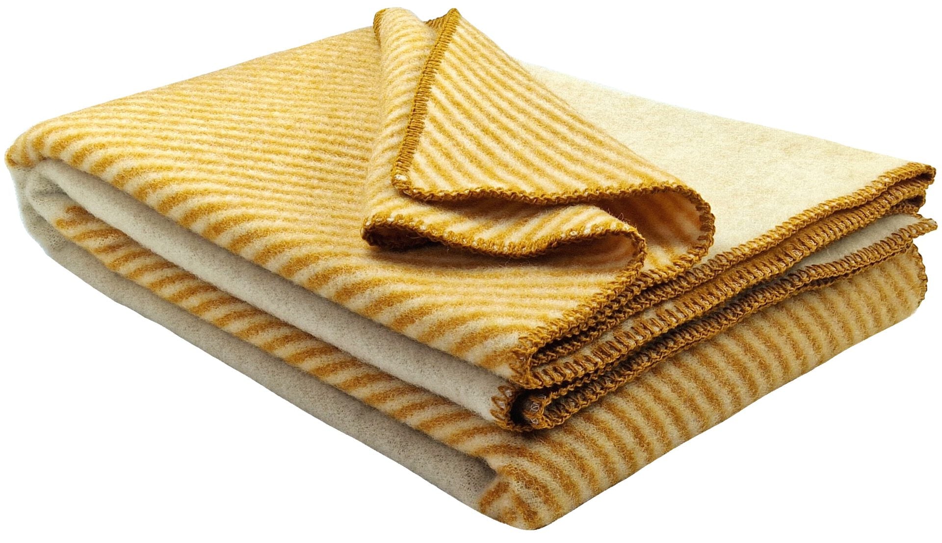 Vilnas sega SELVA, 150x200, 100% vilna, 450 g/kvm, rūtiņu, bēšs-dzeltens