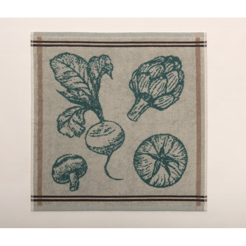 Virtuves dvielis VEG, 100% kokvilna, 440 g/kvm, frotē audums, 50x50 roku dvielis, zils