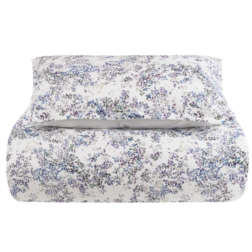 gultas veļa BALI, 100% kokvilna, 300TC satīns, balts ar zilo ziedu rakstu