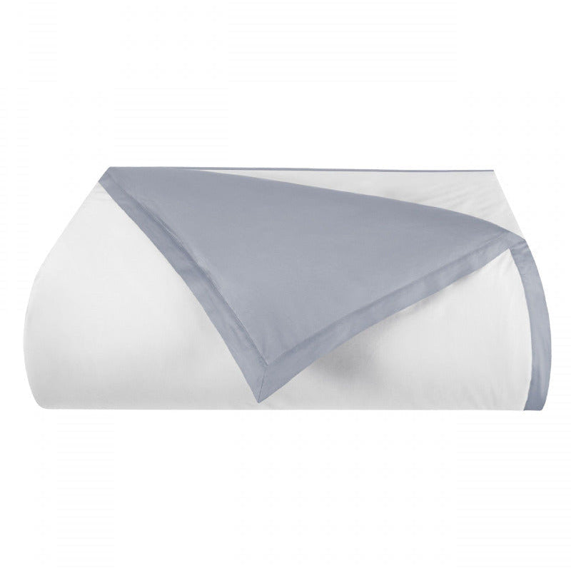 segas pārvalks CAETANO, 100% kokvilna, 300TC satīns, balts ar zilo