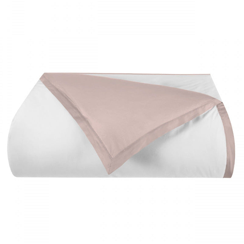 segas pārvalks CAETANO, 100% kokvilna, 300TC satīns, balts ar rozo