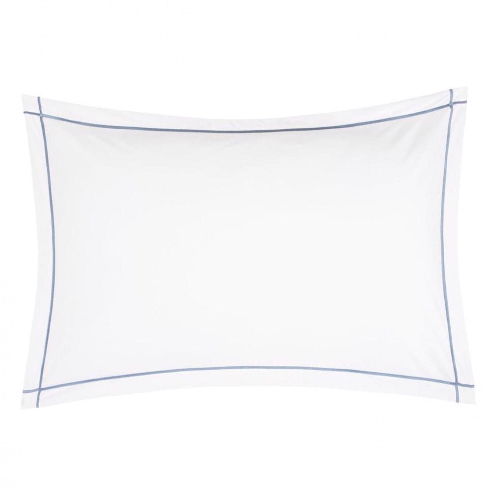 spilvendrāna oxford CLASSIC HOTEL, 100% kokvilna, 200TC perkals, balta ar zilo