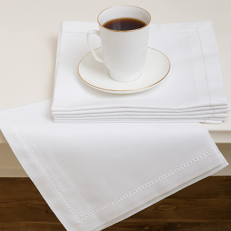 galda salvetes EMI, 70% kokvilna 30% poliesters, baltas, interjerā