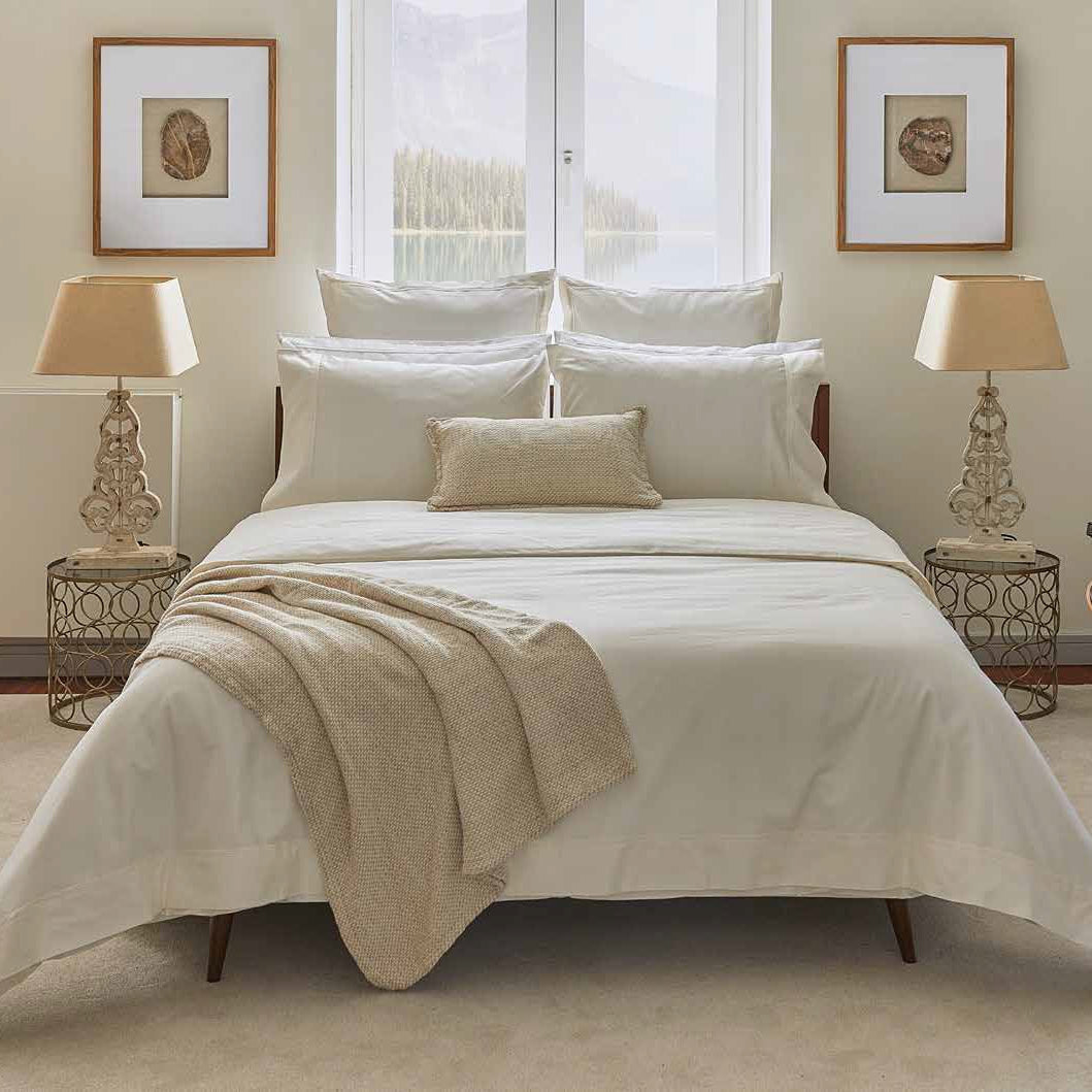 Gultas veļa ESTATE, 100% kokvilna, 500TC satīns, ivory, interjerā