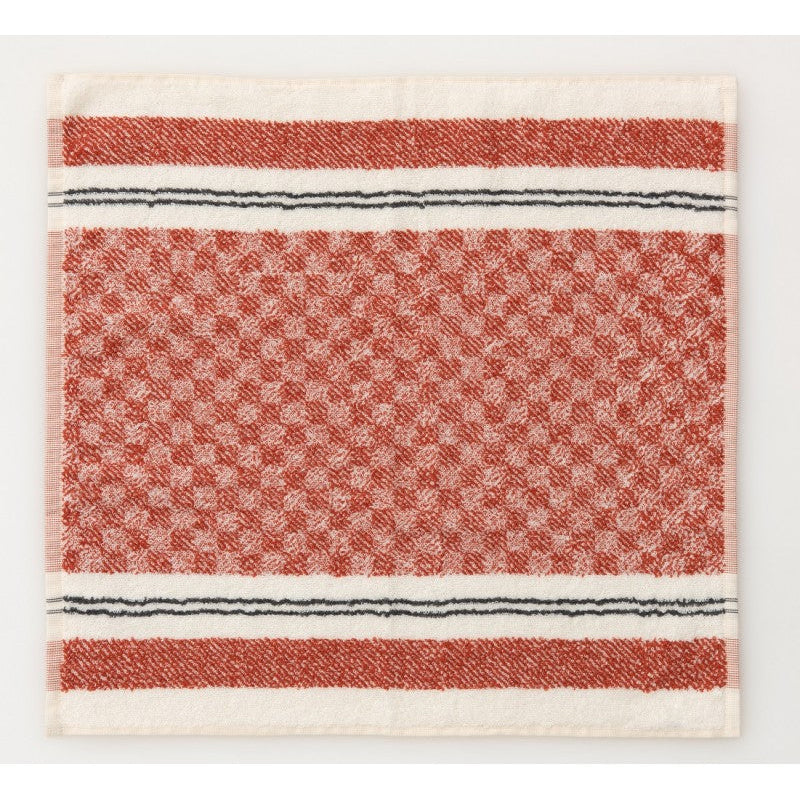 Virtuves dvieļi FORMENTERA, 100%% kokvilna, 440 g/kvm, frotē aufums, 50x50 roku dvielis, rūtiņu, sarkans
