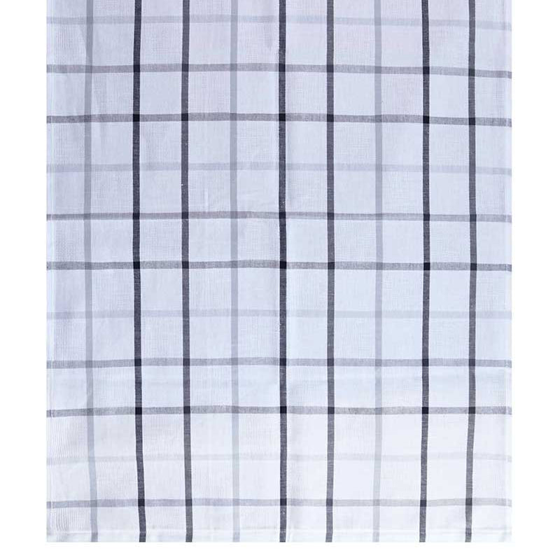 Virtuves dvieļi PURE Squares LIN, 70% kokvilna, 30% lins, trauku dvielis 50x70, rūtiņu, balts-pelēks