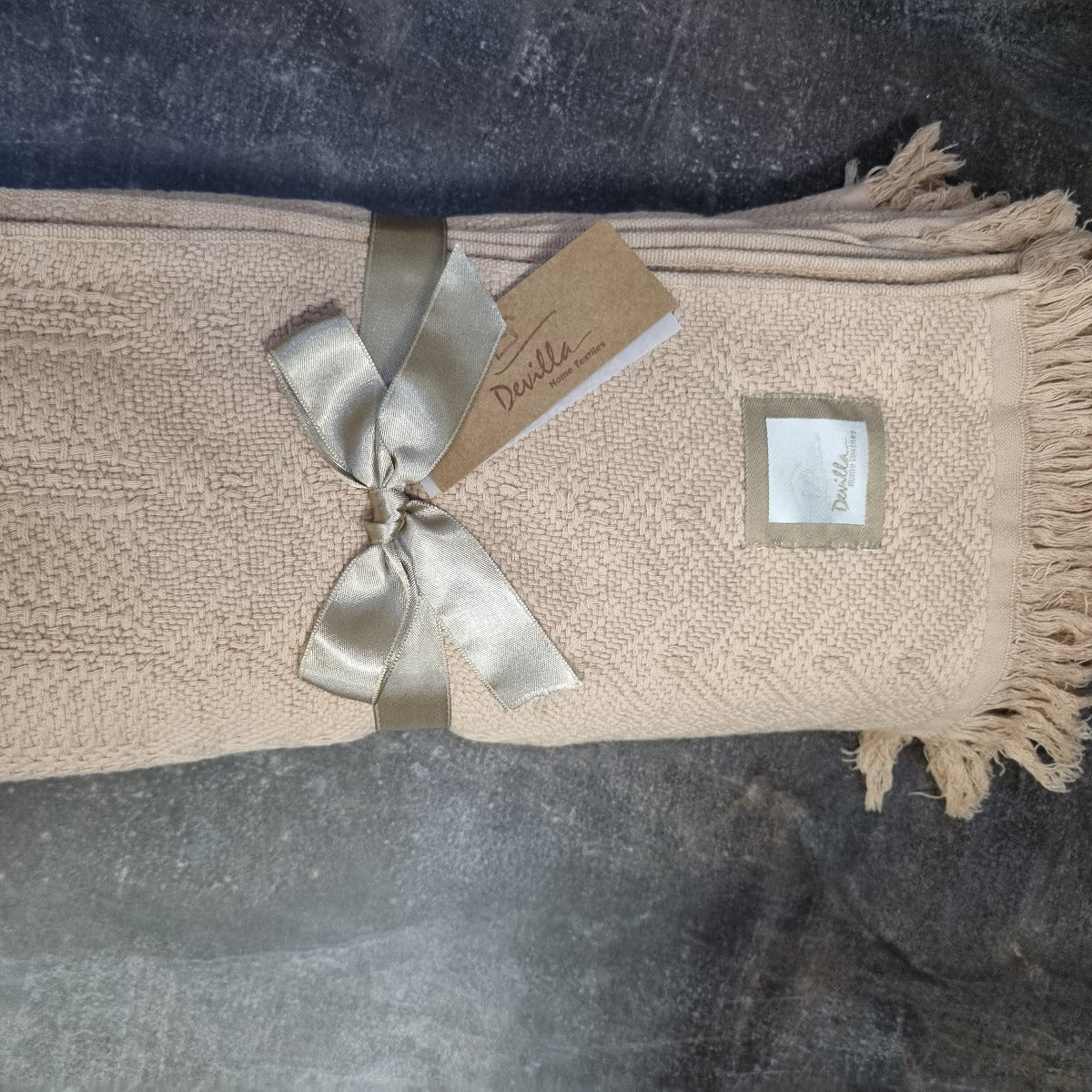 Pleds LACE, 100% kokvilna, stonewashed, pūderrozs