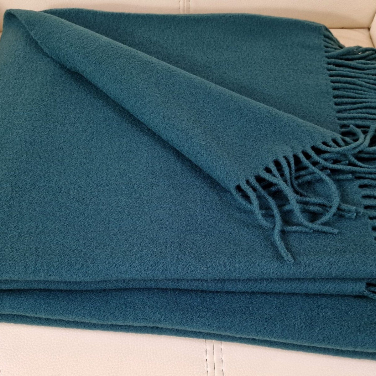 Pleds LUGANO, 140x200, 100% merino vilna, zīli-zaļs