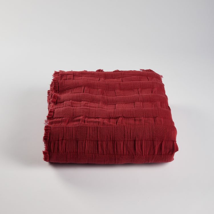 gultas pārklājs MALTHE, 100% BCI cotton, red, sarkans