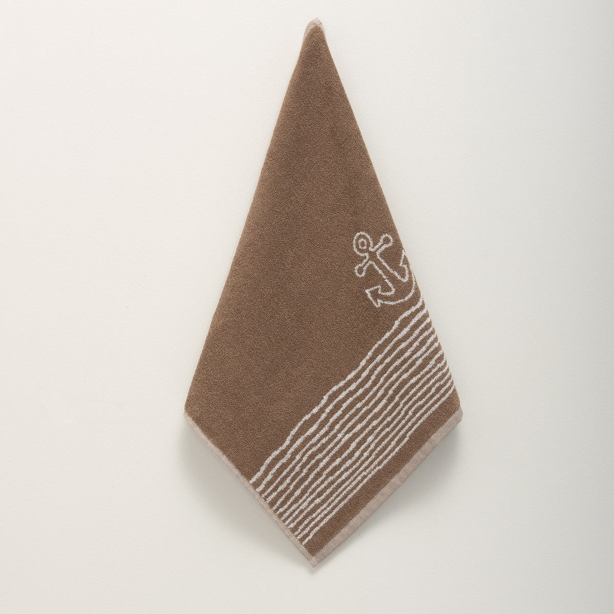 Virtuves dvielis NAUTILUS, 100% kokvilna, 440 g/kvm, frotē audums, 50x50 roku dvielis, brūns