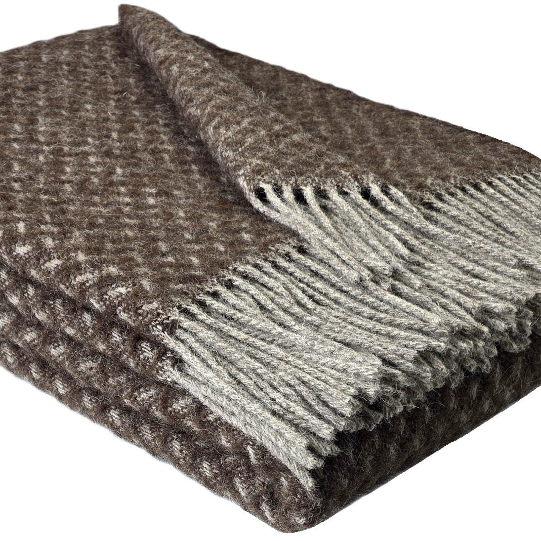 NORD A 100% vilnas pleds 140x200 taupe-braun