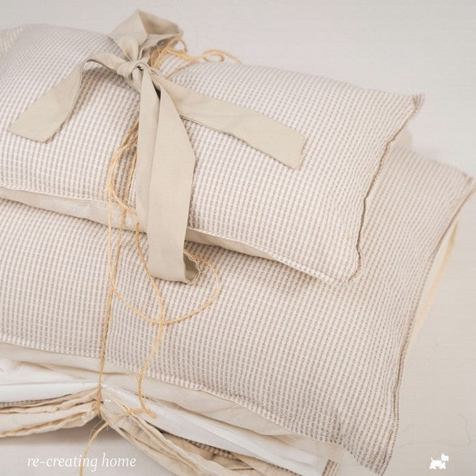 gultas veļa OCTOBRE, 100% kokvilna, stonewashed, žakards, bēšā