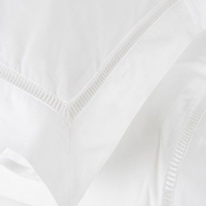 gultas veļa PAROS, 100% Eģiptes kokvilna, 400TC perkals, balta, izšuvuma detaļas