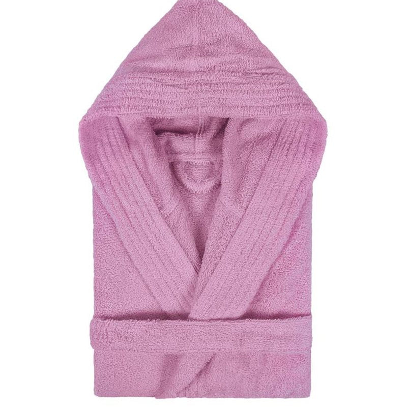 bērnu frotē halāti ar kapuci PURE, 100% kokvilna, 385 g/kvm, rozā krāsa