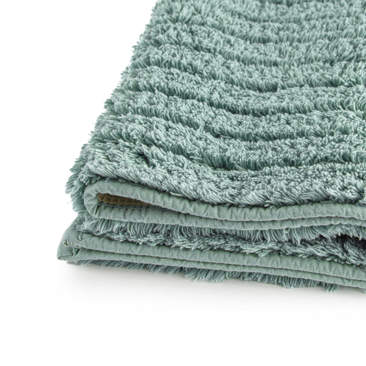 biezs frotē vannas paklājs RIBBON, 100% kokvilna, combed cotton, 1700g/kvm, baltic, zaļi-zils