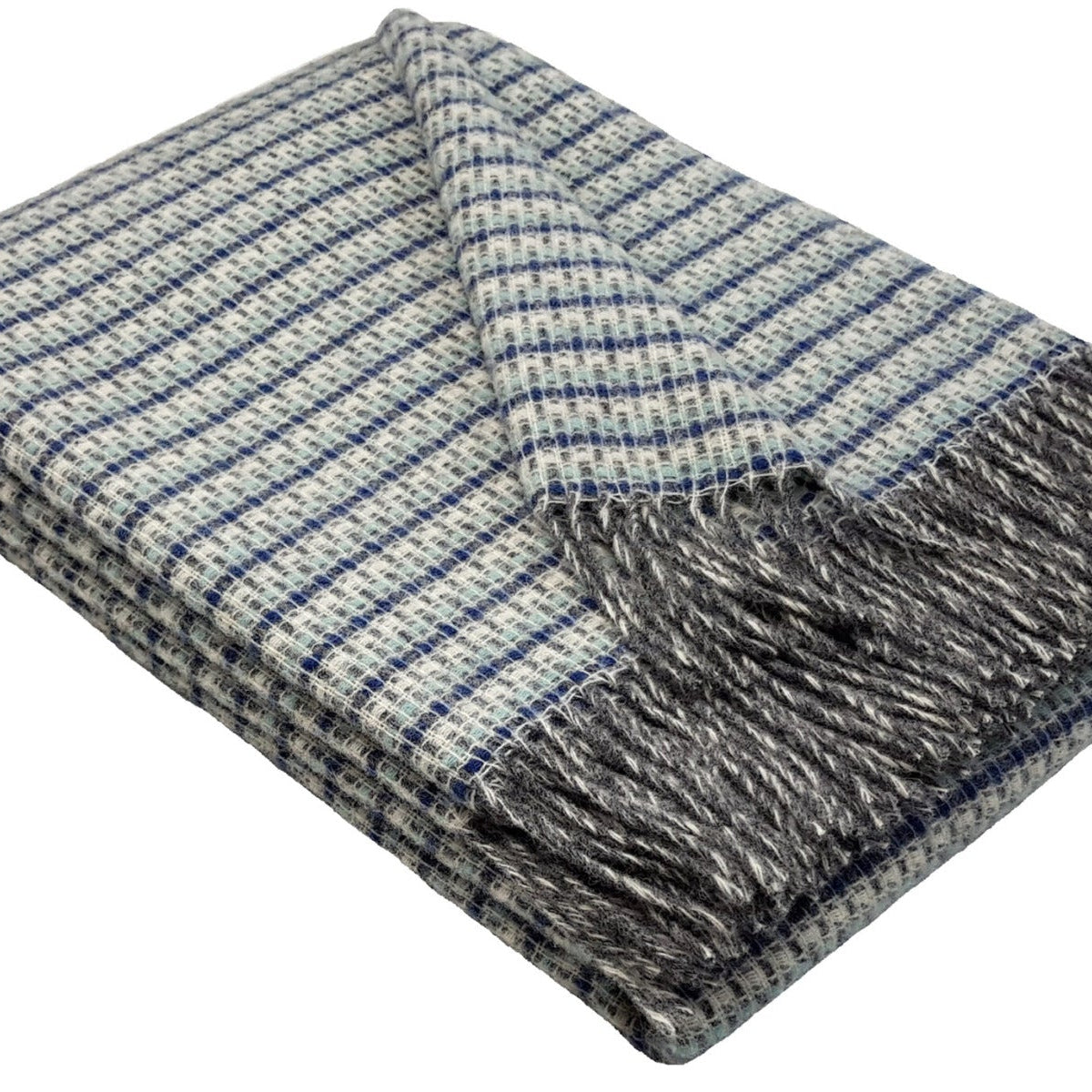 Vilnas pleds TIROL R blue turkis 140x200 100% vilna