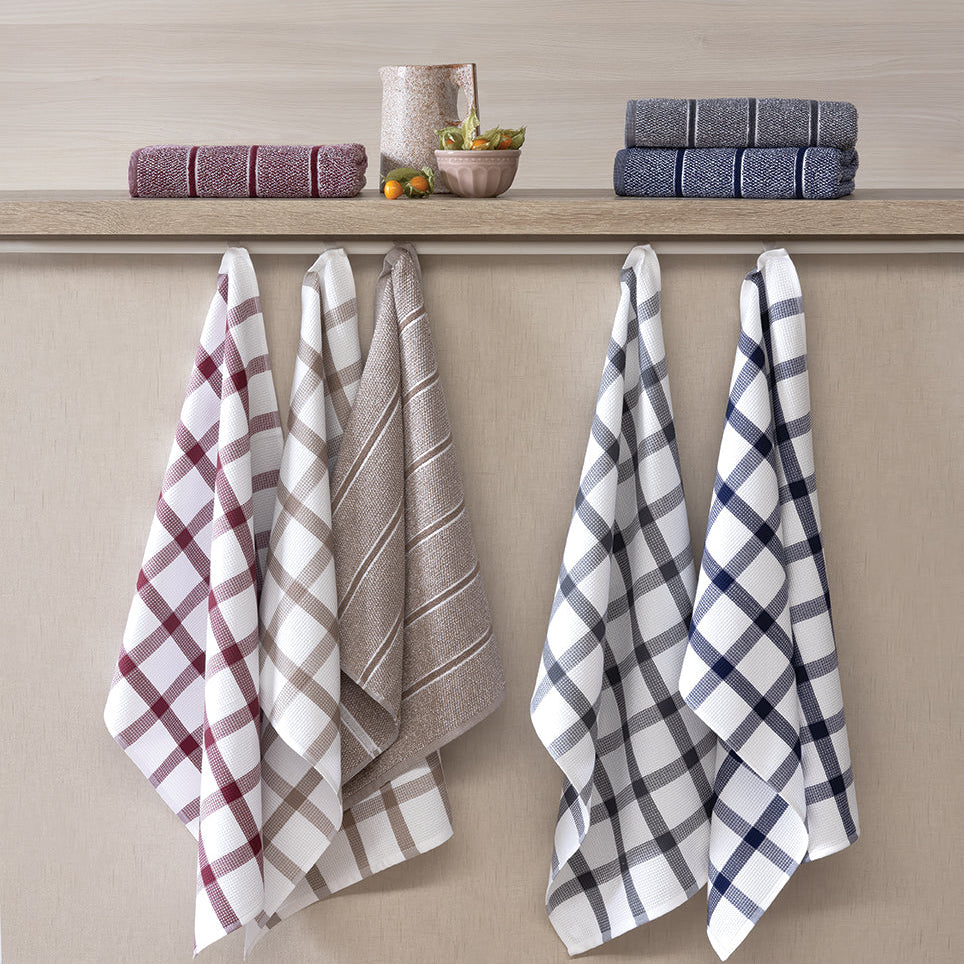 Virtuves dvieļi CHEKS, 100% kokvilna, dažādas krasas, interjerā