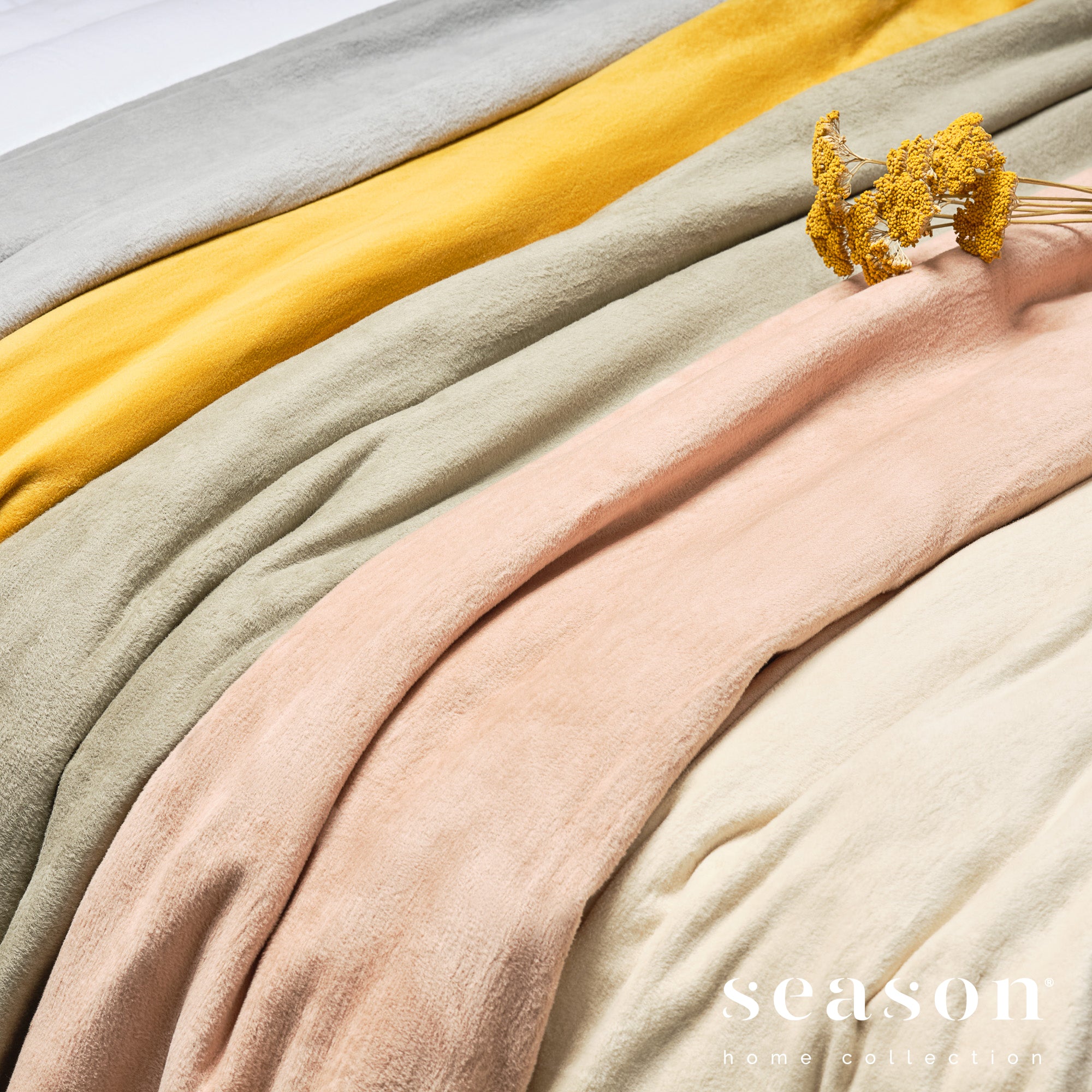 pārklājs COBERTON, 100% BCI cotton, dažādas krāsas, interjerā