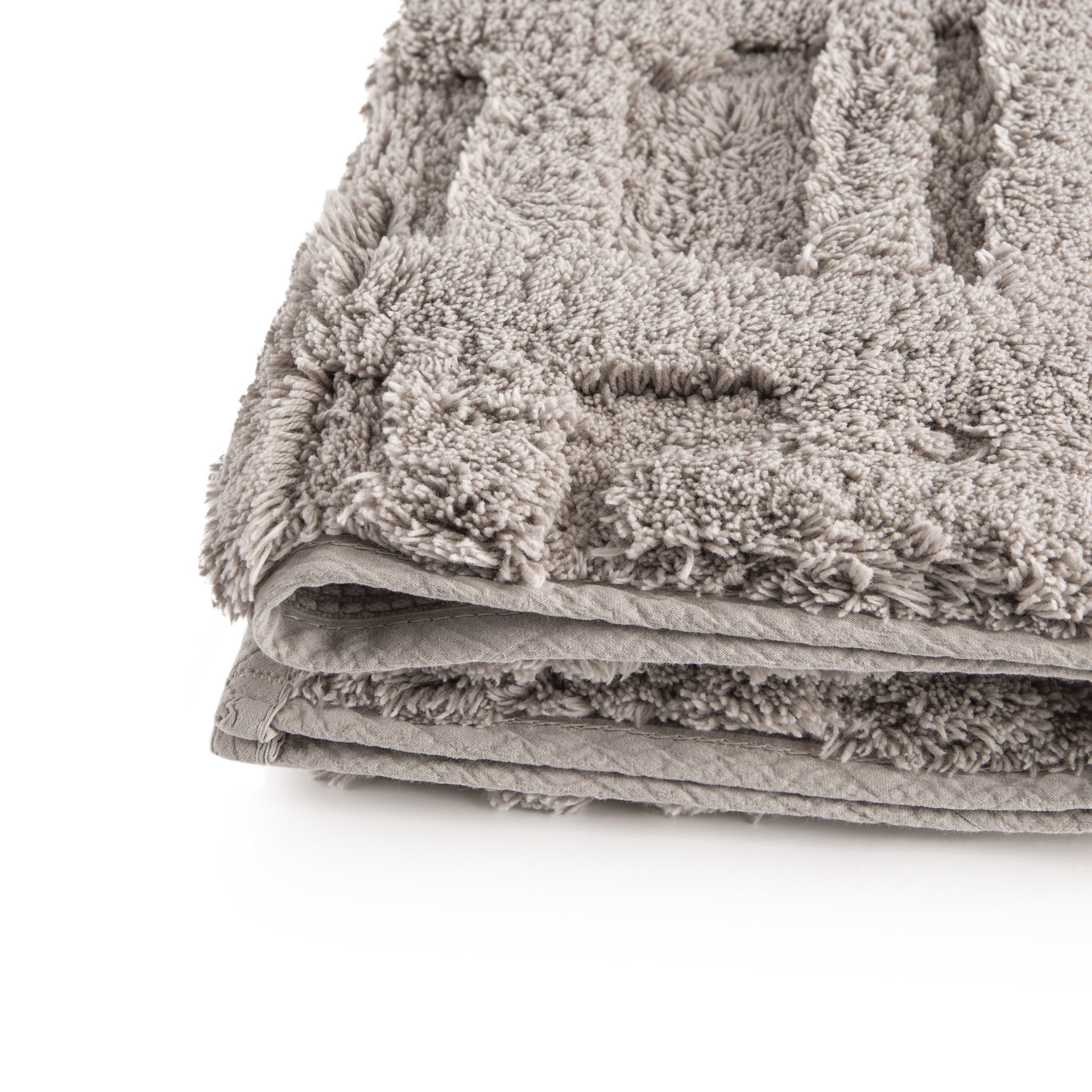 biezs frotē vannas paklājs GAUFRE, ar struktūru, 100% organic cotton, fog, pelēķ-bēšs