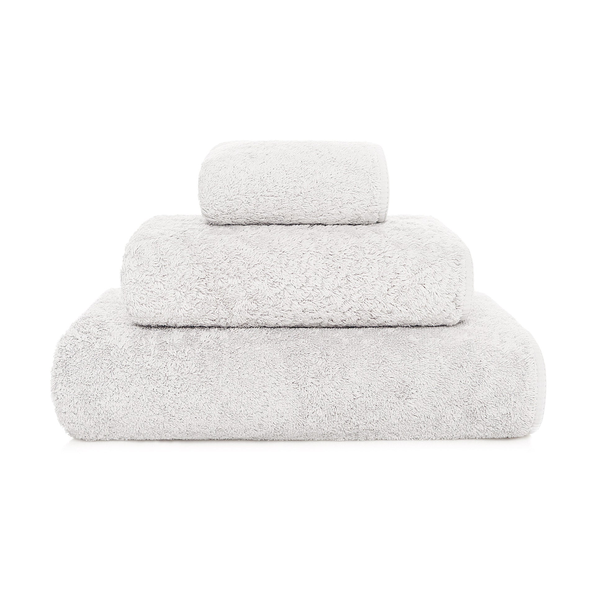 frotē dvielis Long Double Loop, 100% Superior cotton, 700g/kvm, cloud, pelēk-balts