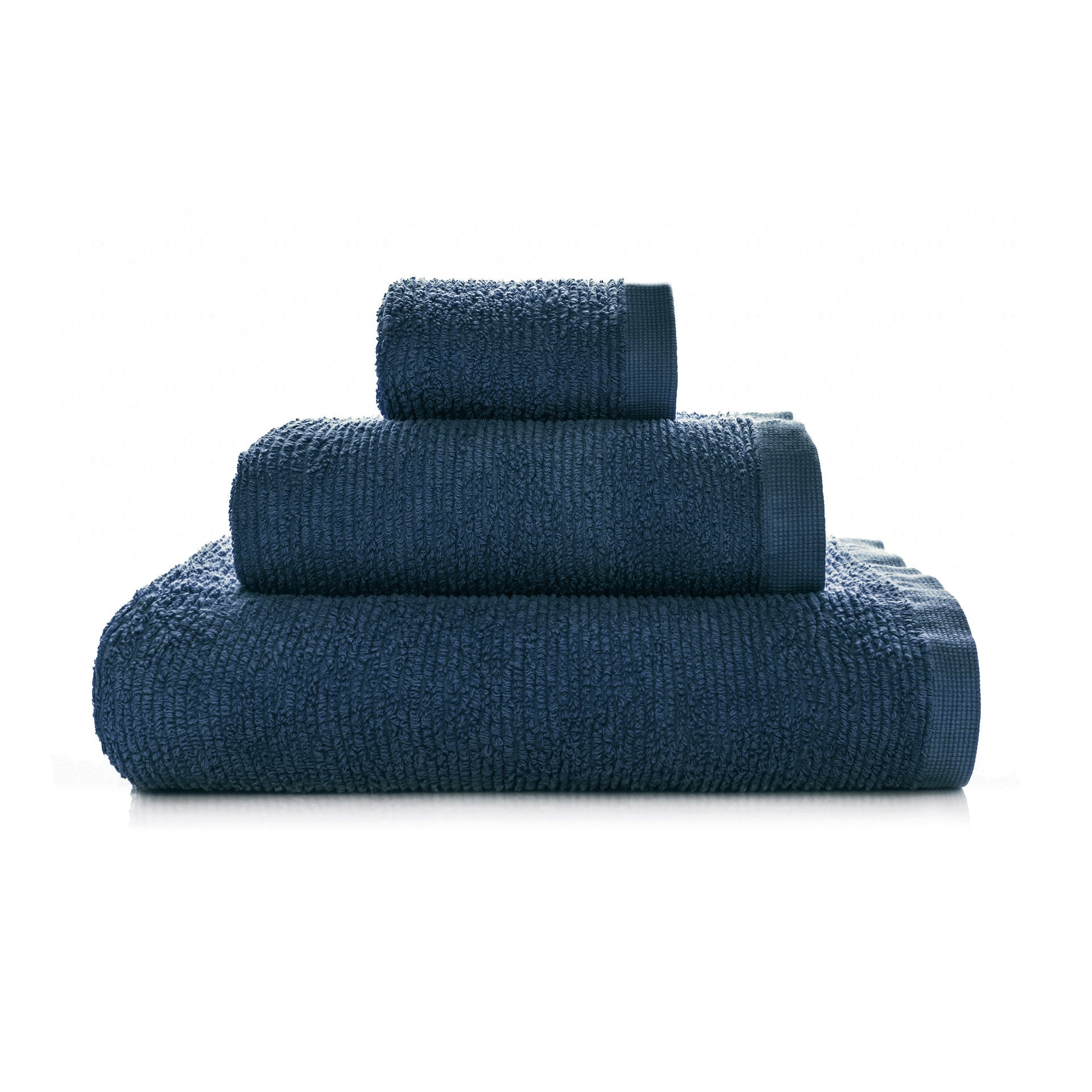 frotē dvielis RIBBON, 100% kokvilna, combed cotton, 550g/kvm, dark denim, tumši zils denim