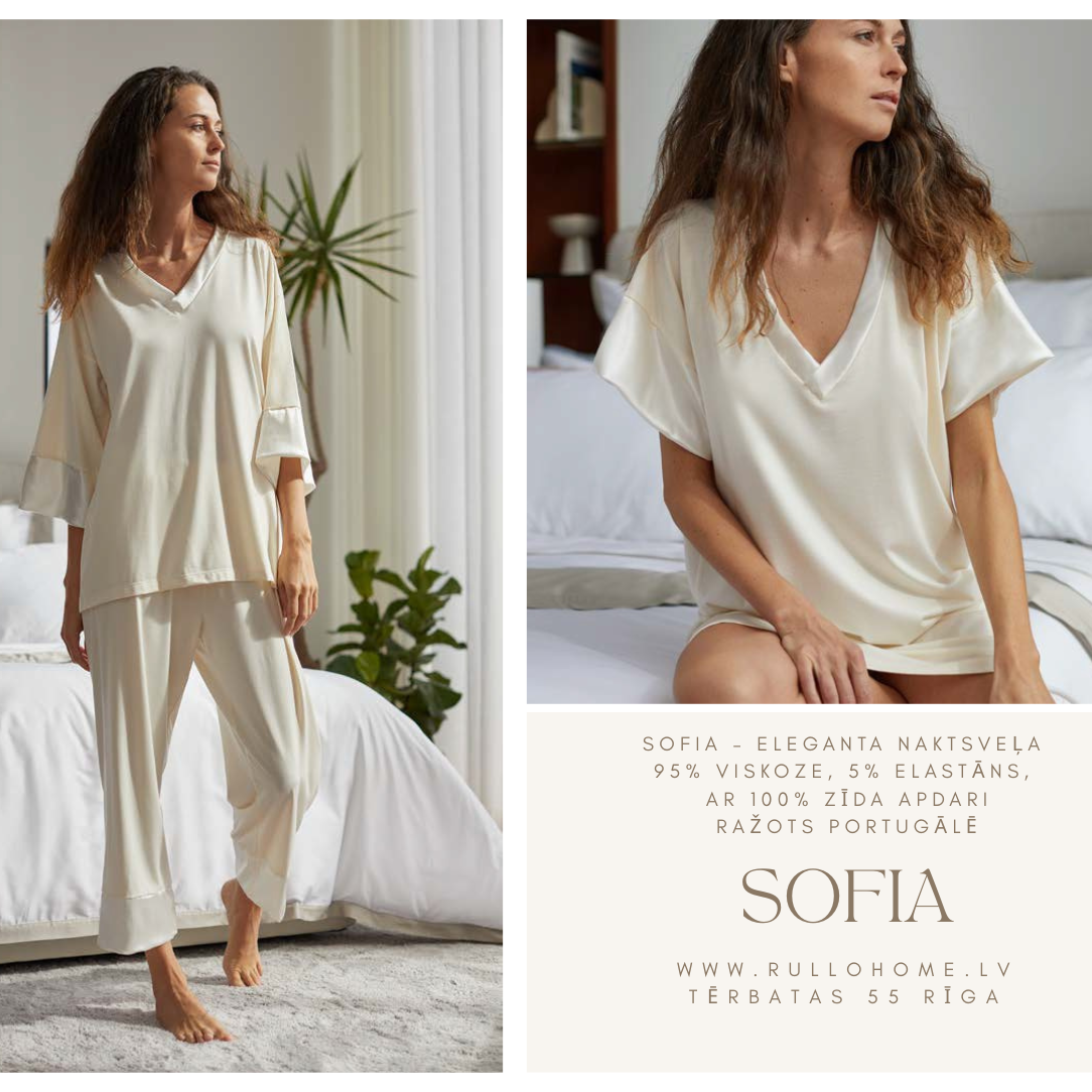 Naktsvea SOFIA 95% viskoze, 5% elastāns, apdare 100% zīds, pearl krāsa 