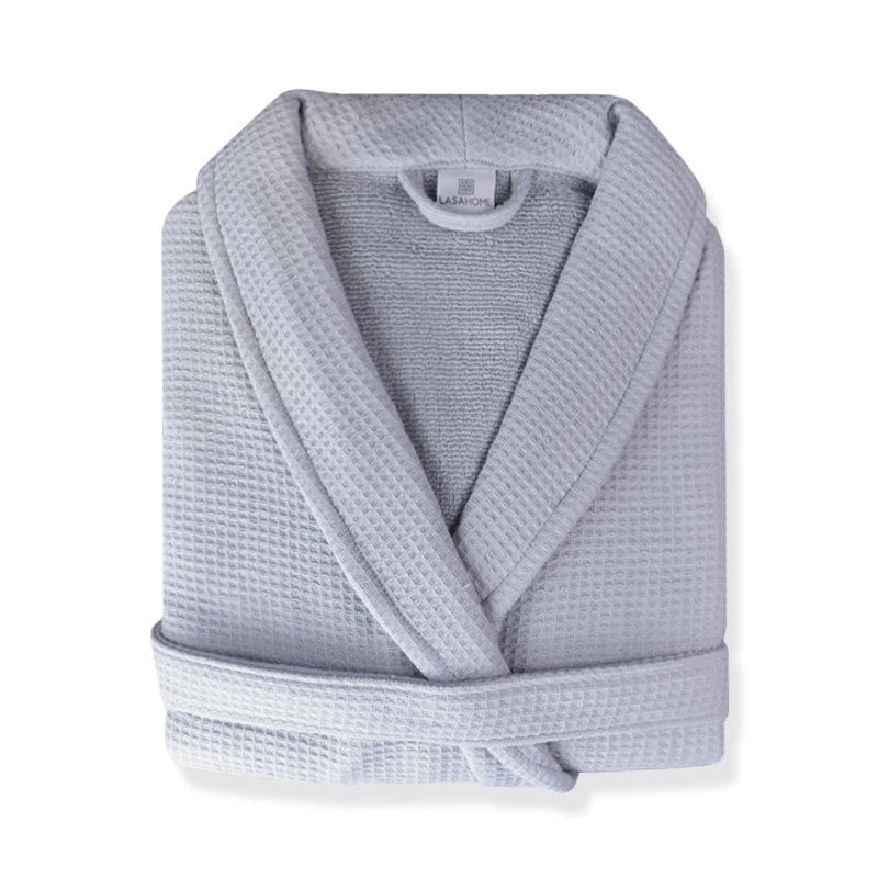 Halāts NATURAL, 100% organiskā kokvilna, vafeļaudums, pelēks