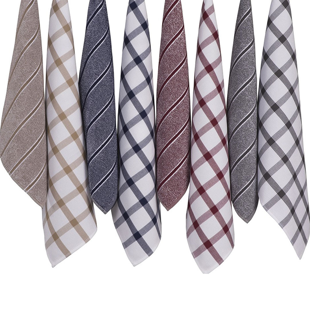 Virtuves dvieļi CHEKS, 100% kokvilna, dažādas krasas, interjerā