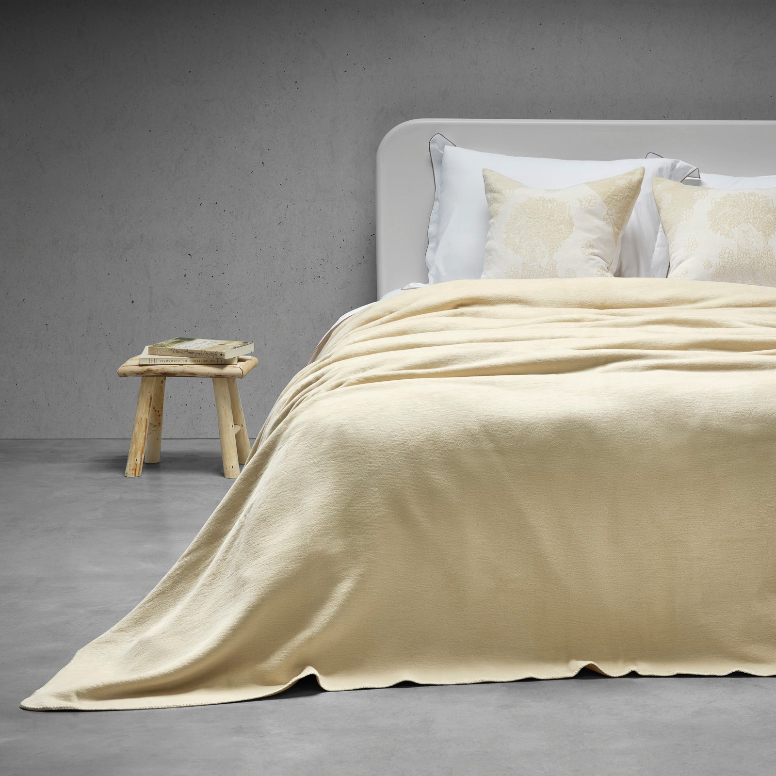 pārklājs COBERTON, 100% BCI cotton, beige, sviesta krāsa, interjerā