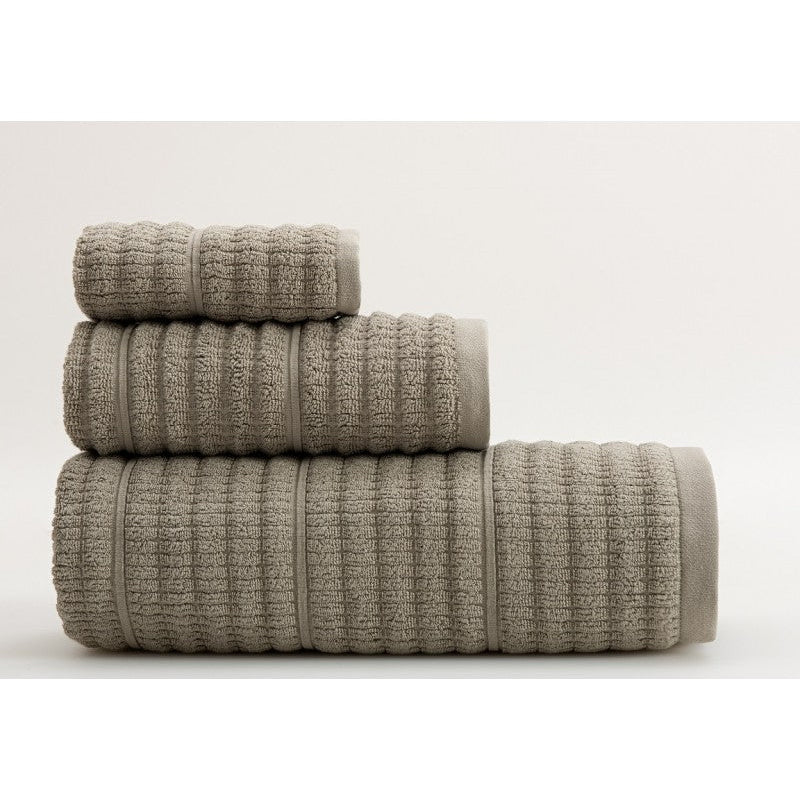 Frotē dvieļi SWELL, 100% kokvilna, 550g/kvm, teksturēts, olīvu krāsa