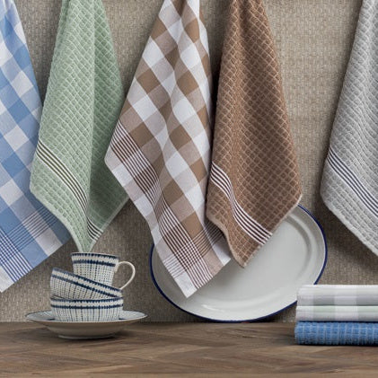 Virtuves dvieļi ESSENTIAL, 100% kokvilna, rūtiņu, interjerā