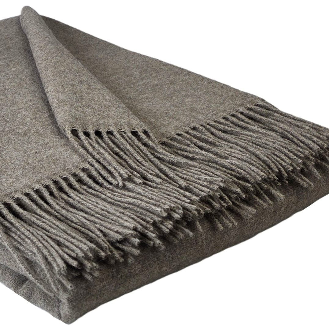 Pleds FARO U, 140x200, 90% merino vilna, 10% kašmirs, brūns