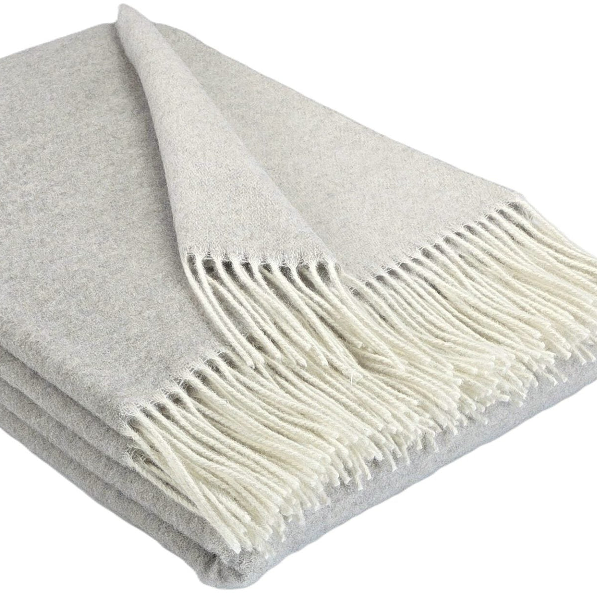 Pleds FARO DUO, 140x200, 90% merino vilna, 10% kašmirs, pelēk-bēšs