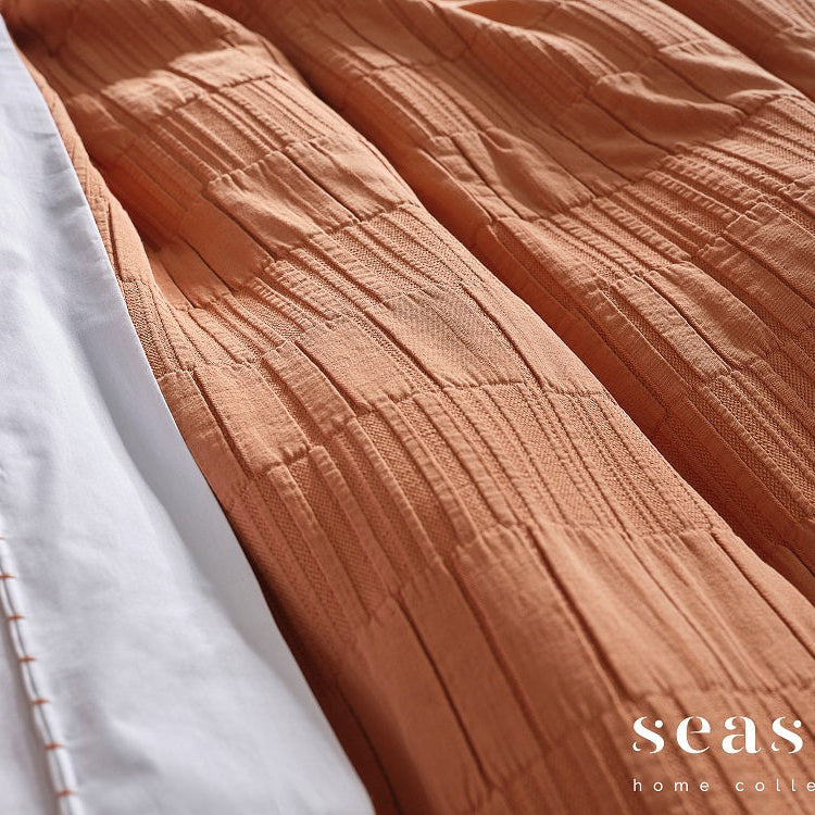 Gultas pārklājs FENDA, 100% BCI cotton, oranžs