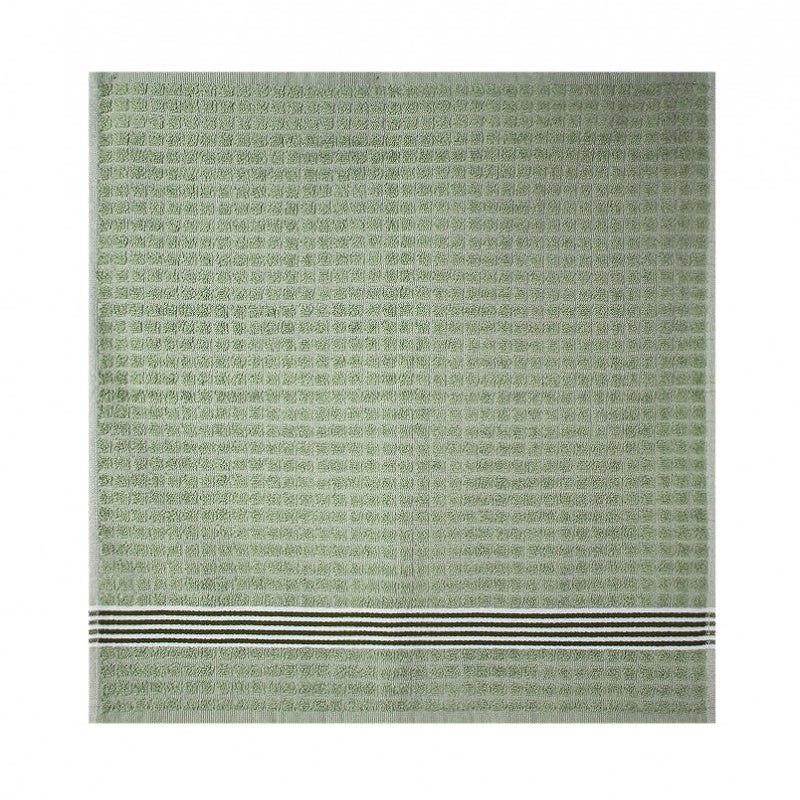 Virtuves dvieļi ESSENTIAL, 100% kokvilna, 440 g/kvm, frotē audums, 50x50 roku dvielis, rūtiņu, zaļš